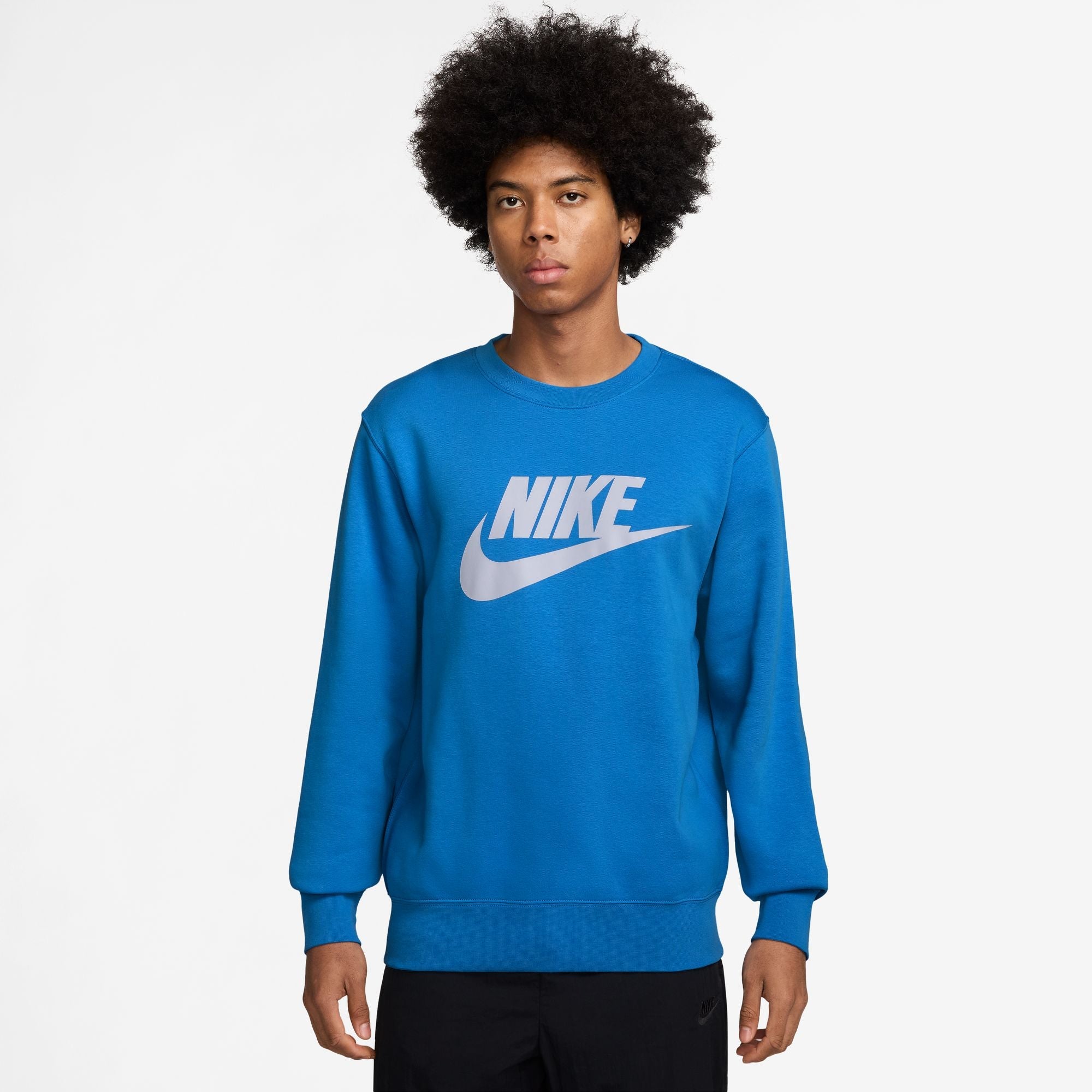 Nike Mens Club Fleece Crewneck - Photo Blue
