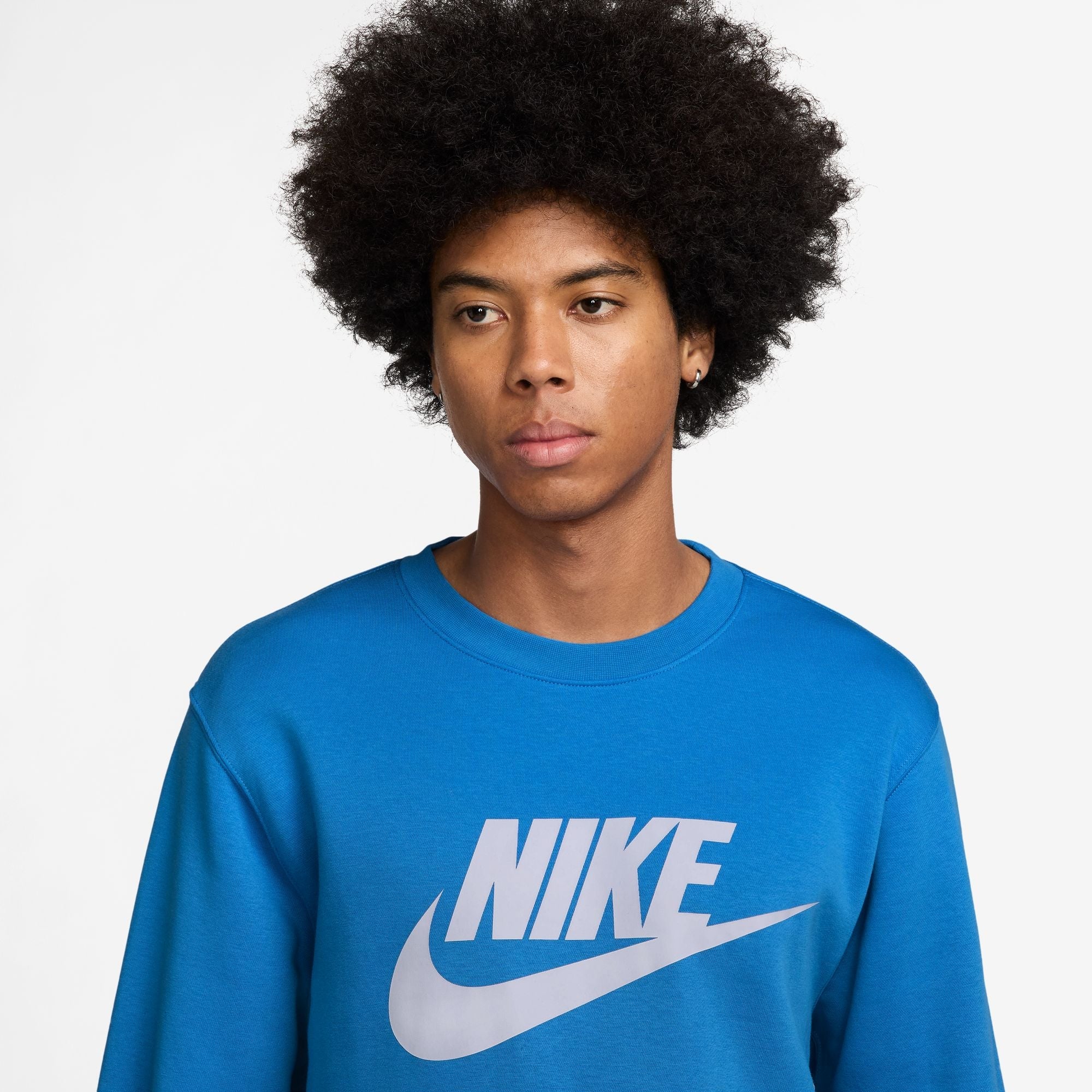 Nike Mens Club Fleece Crewneck - Photo Blue