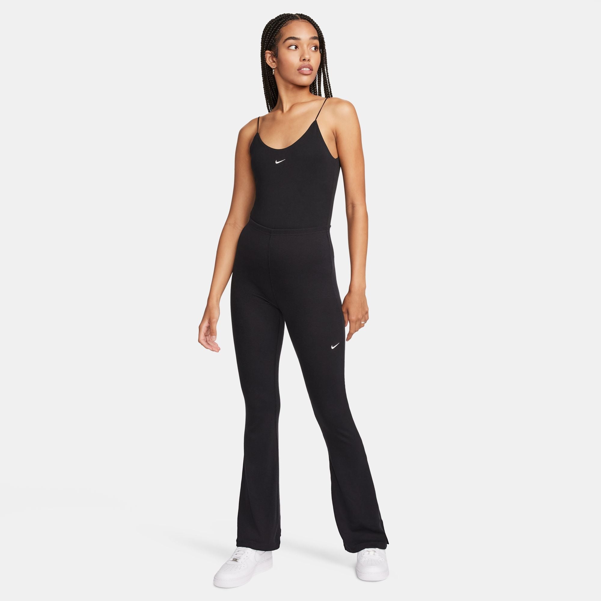 Nike Womens Sportswear Chill Knit Flared Leggings - Black