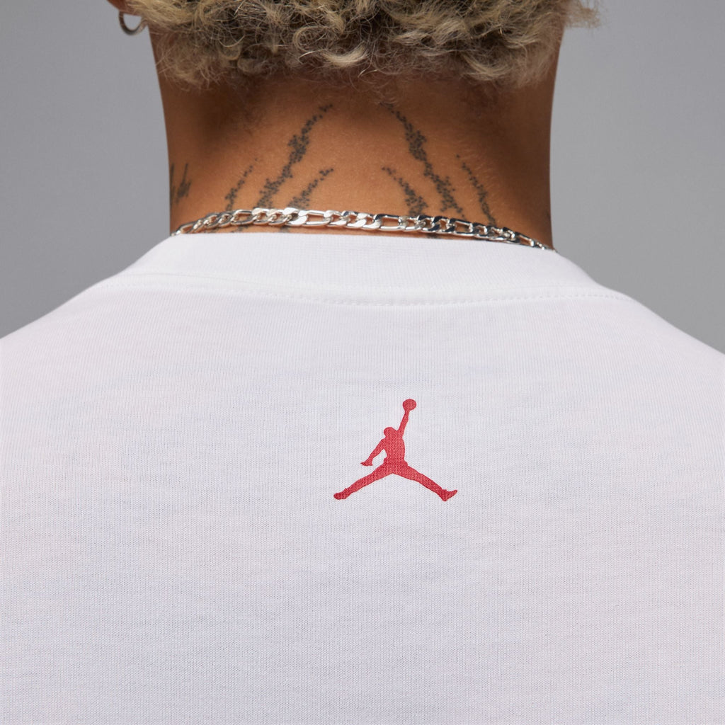 Air Jordan Mens Sneaker Patch Tee - White