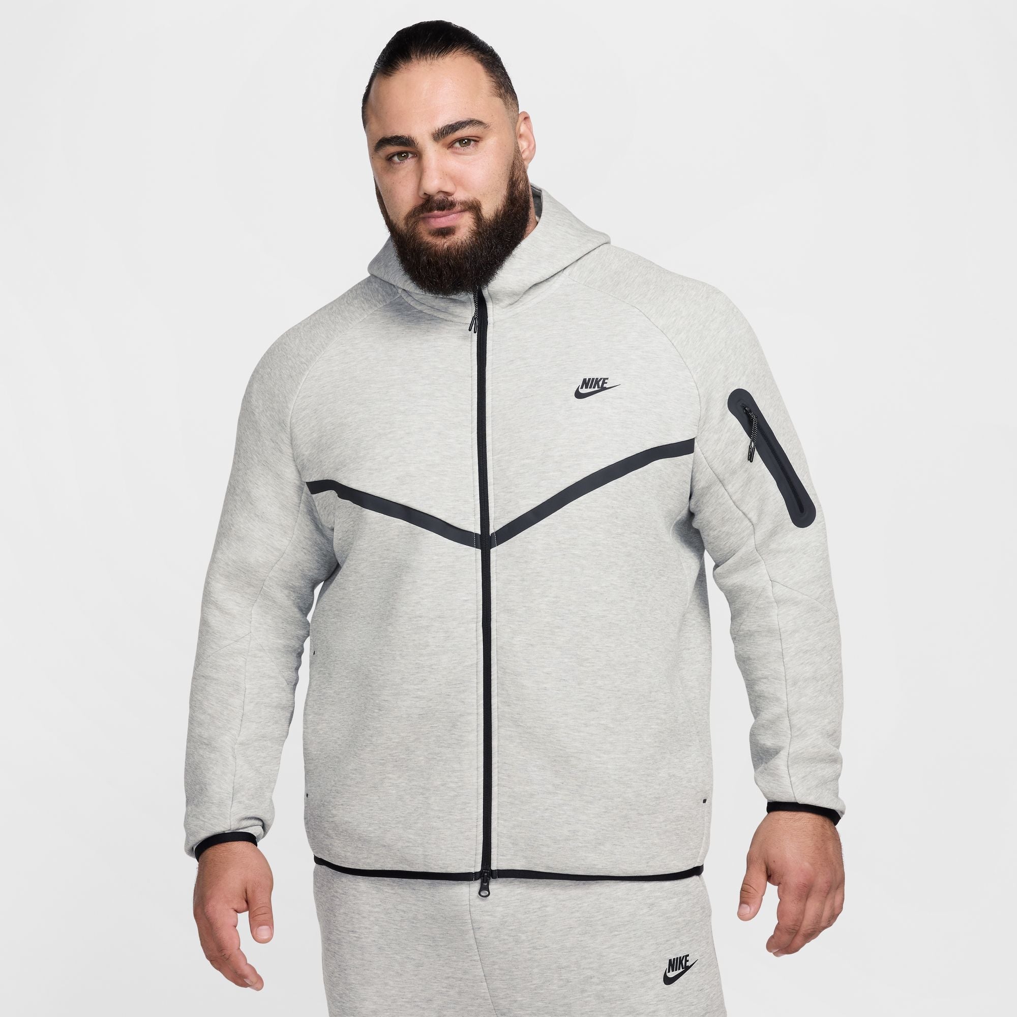 Nike Mens Tech Fleece Hoodie - Heather Grey