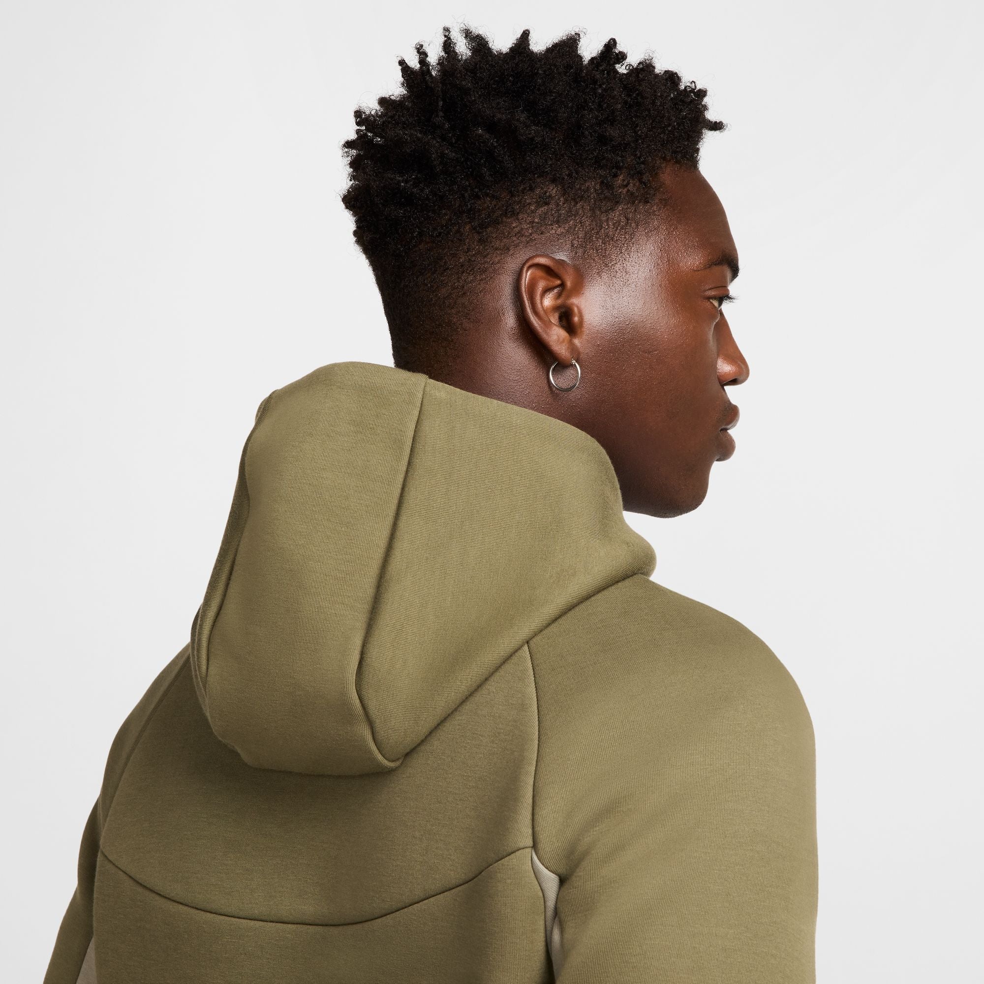 Nike Mens Tech Fleece Hoodie - Medium Olive/Light Army