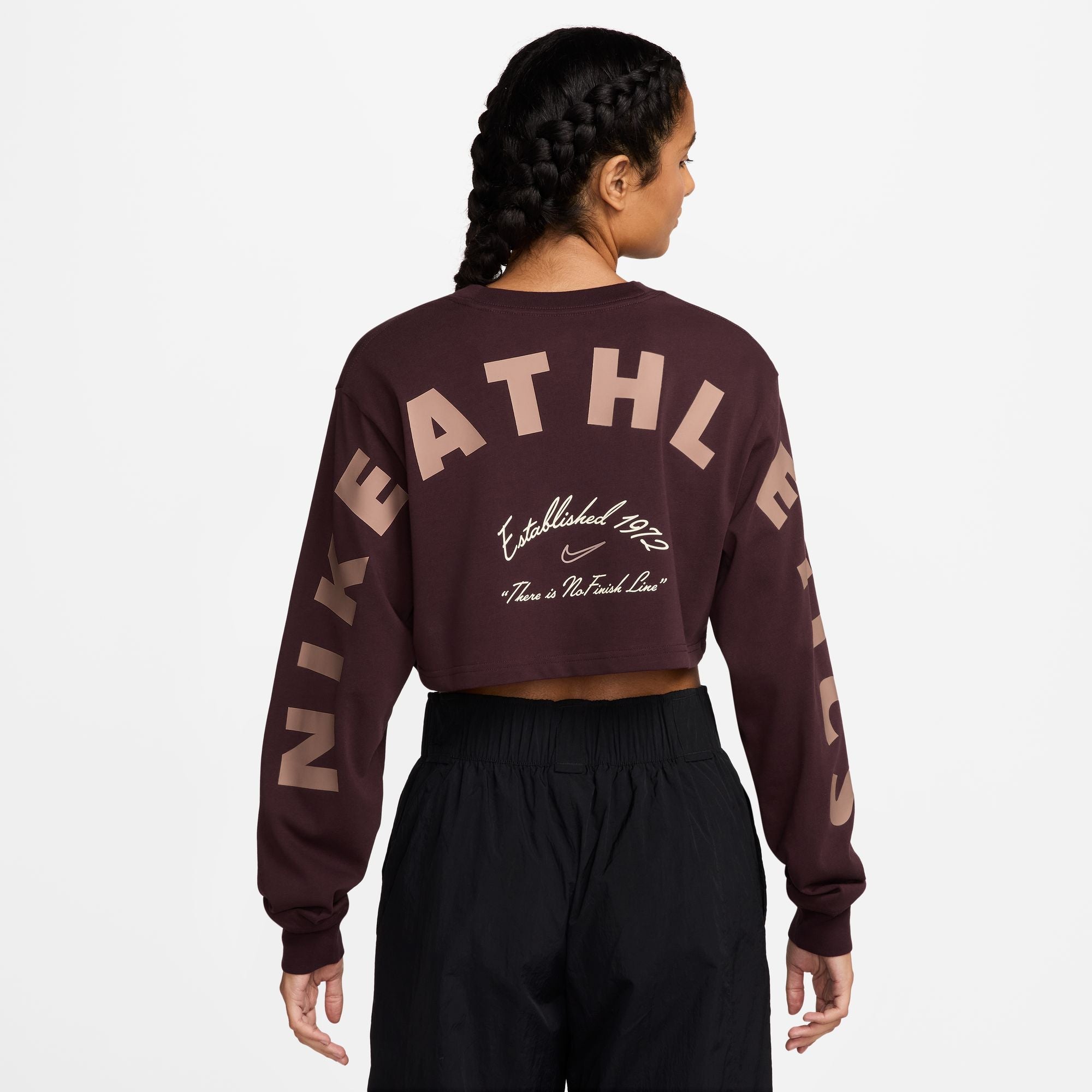 Nike Womens Oversized Long Sleeve - Burgundy Crush