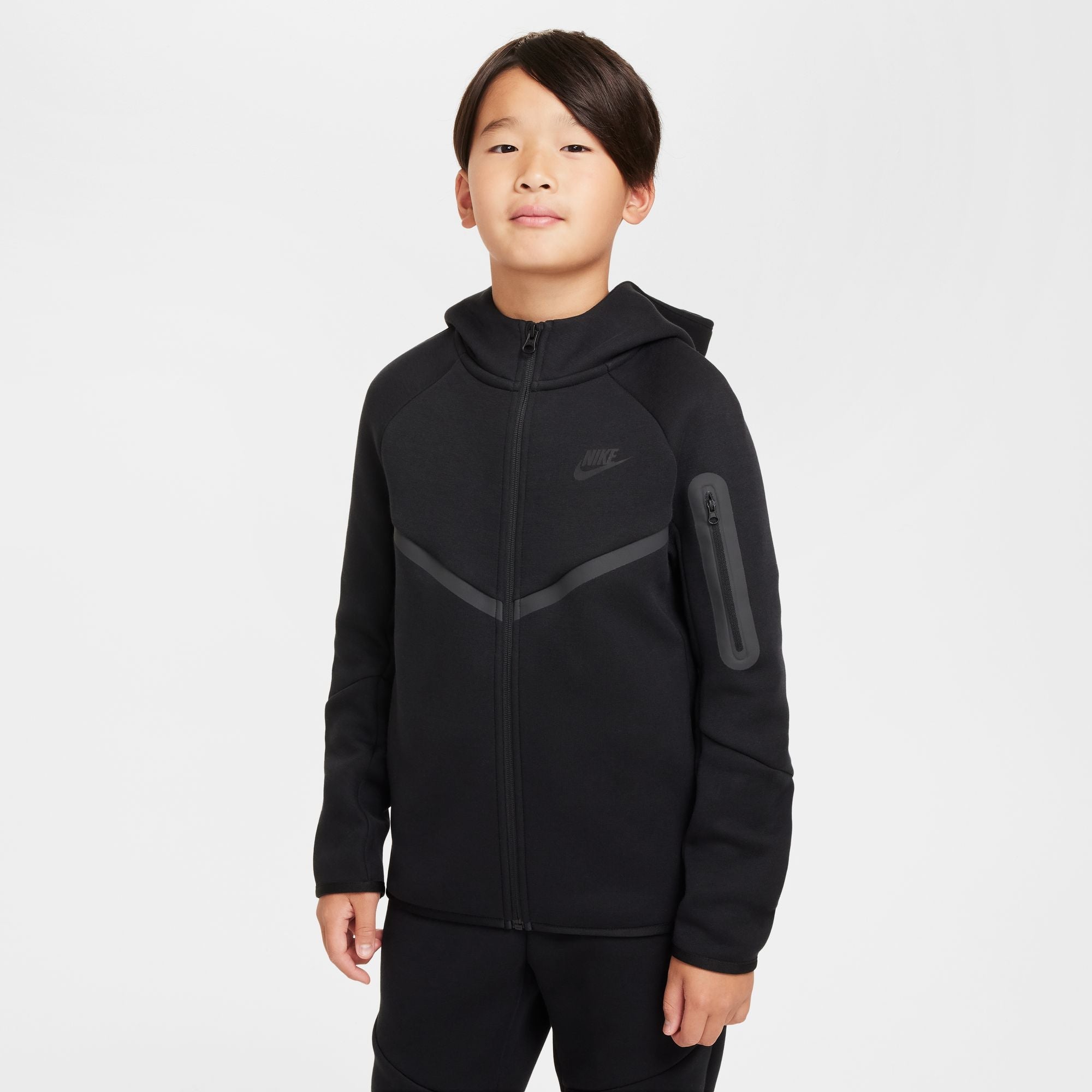 Nike Big Kids Tech Fleece Hoodie - Black