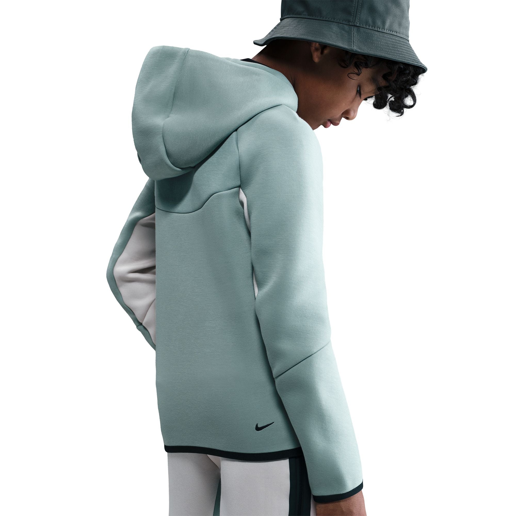 Nike Big Kids Sportswear Tech Fleece Hoodie - Dusty Sage