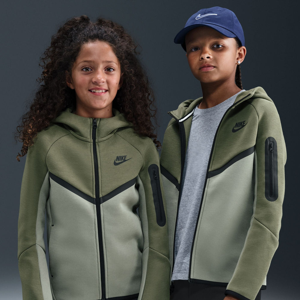 Nike Big Kids Sportswear Tech Fleece Jacket - Medium Olive