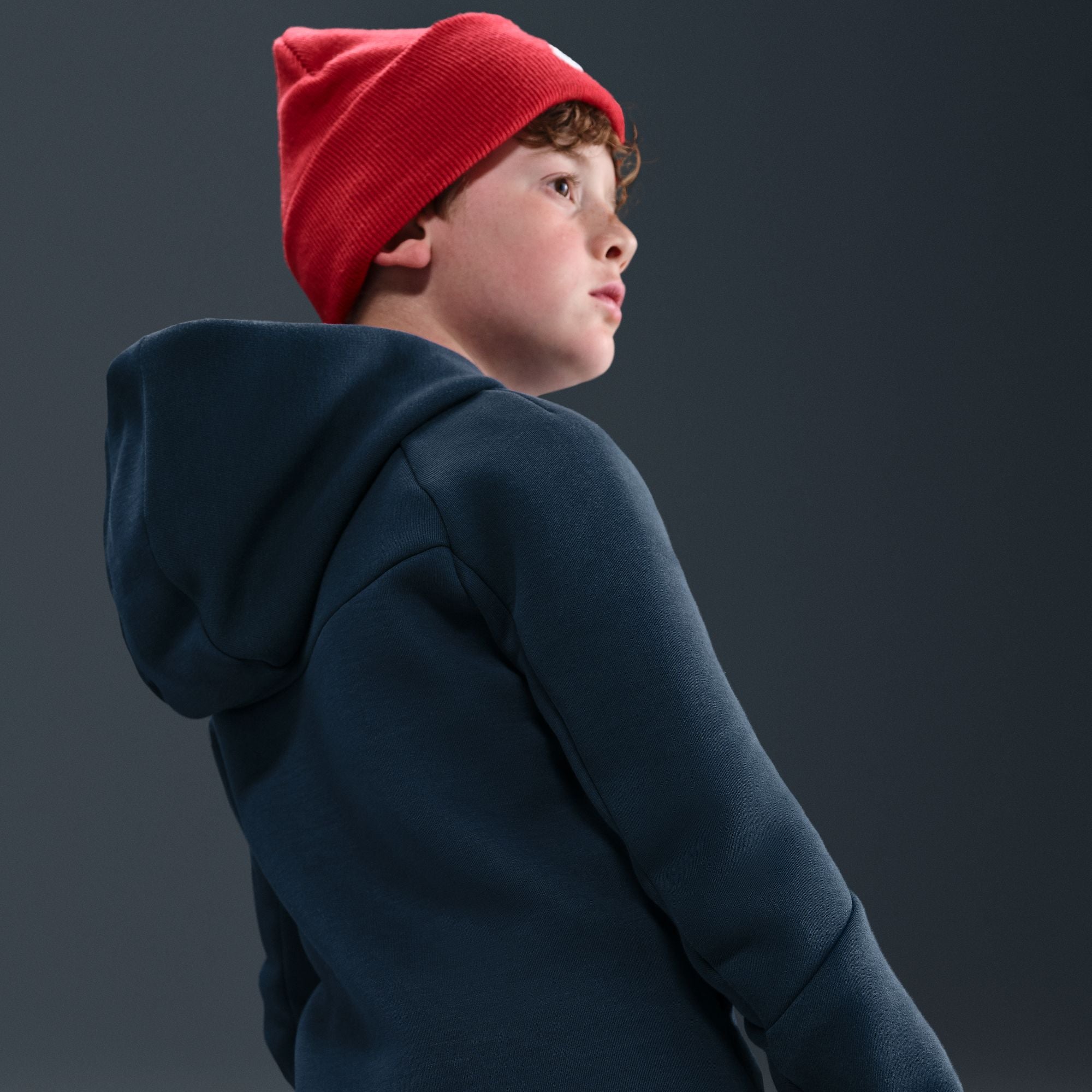 Nike Big Kids Sportswear Tech Fleece Hoodie - Obsidian