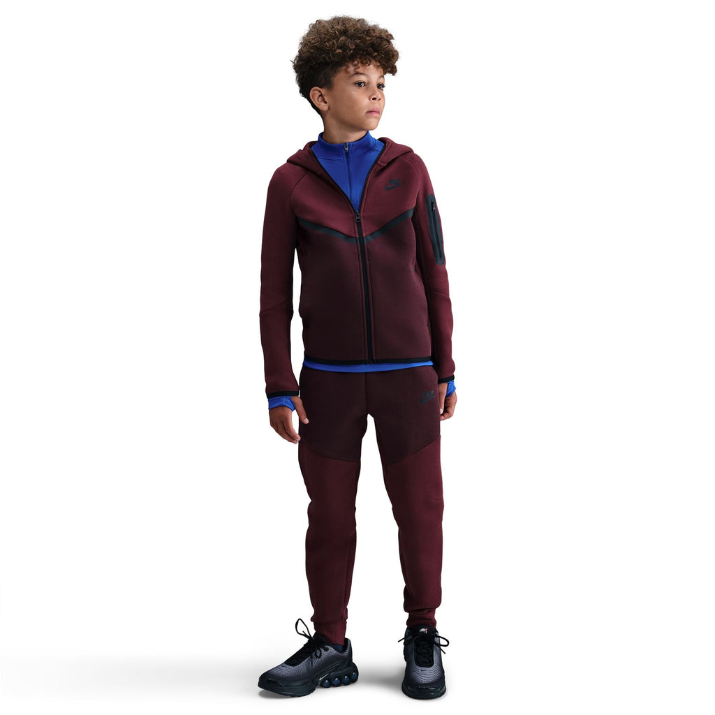 Nike Big Kids Sportswear Tech Fleece Hoodie - Burgundy Crush