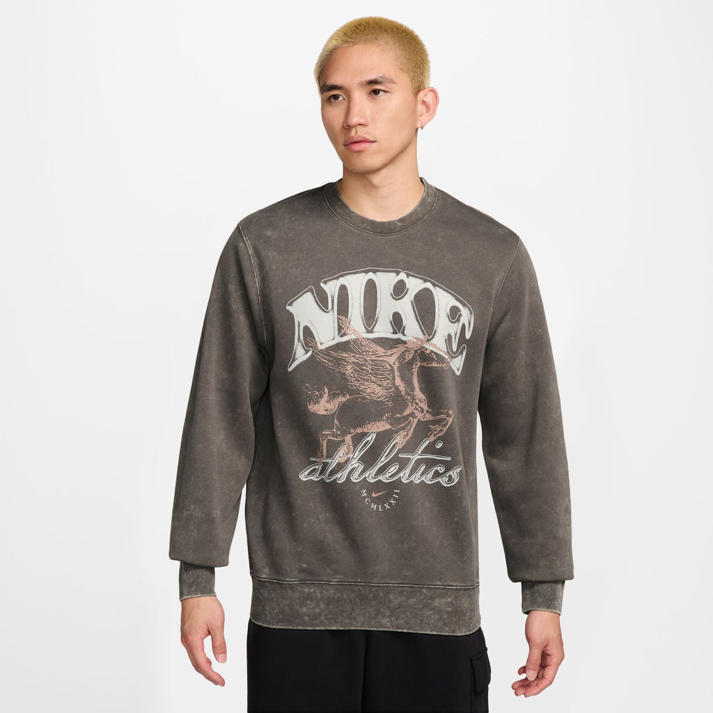 Nike Mens Sportswear Club Fleece Crewneck - Cave Stone