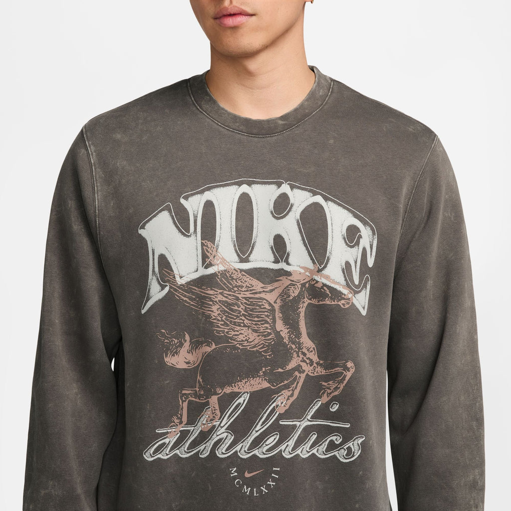 Nike Mens Sportswear Club Fleece Crewneck - Cave Stone
