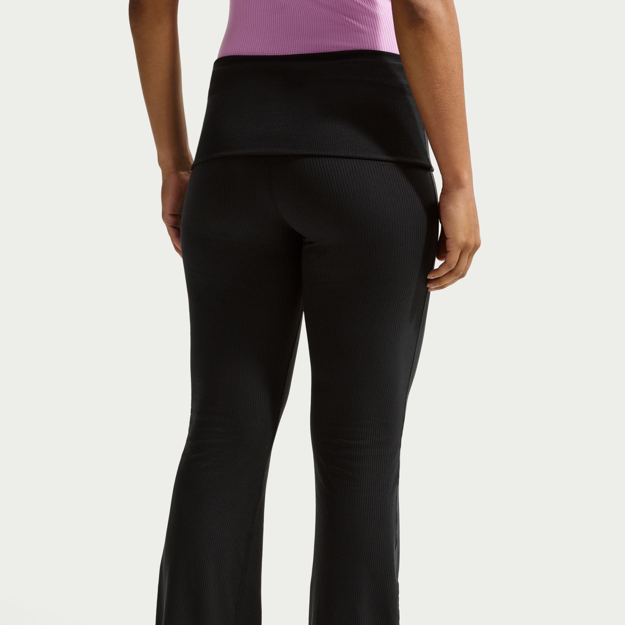 Nike Womens Chill Knit Tight Ribbed Pants - Black