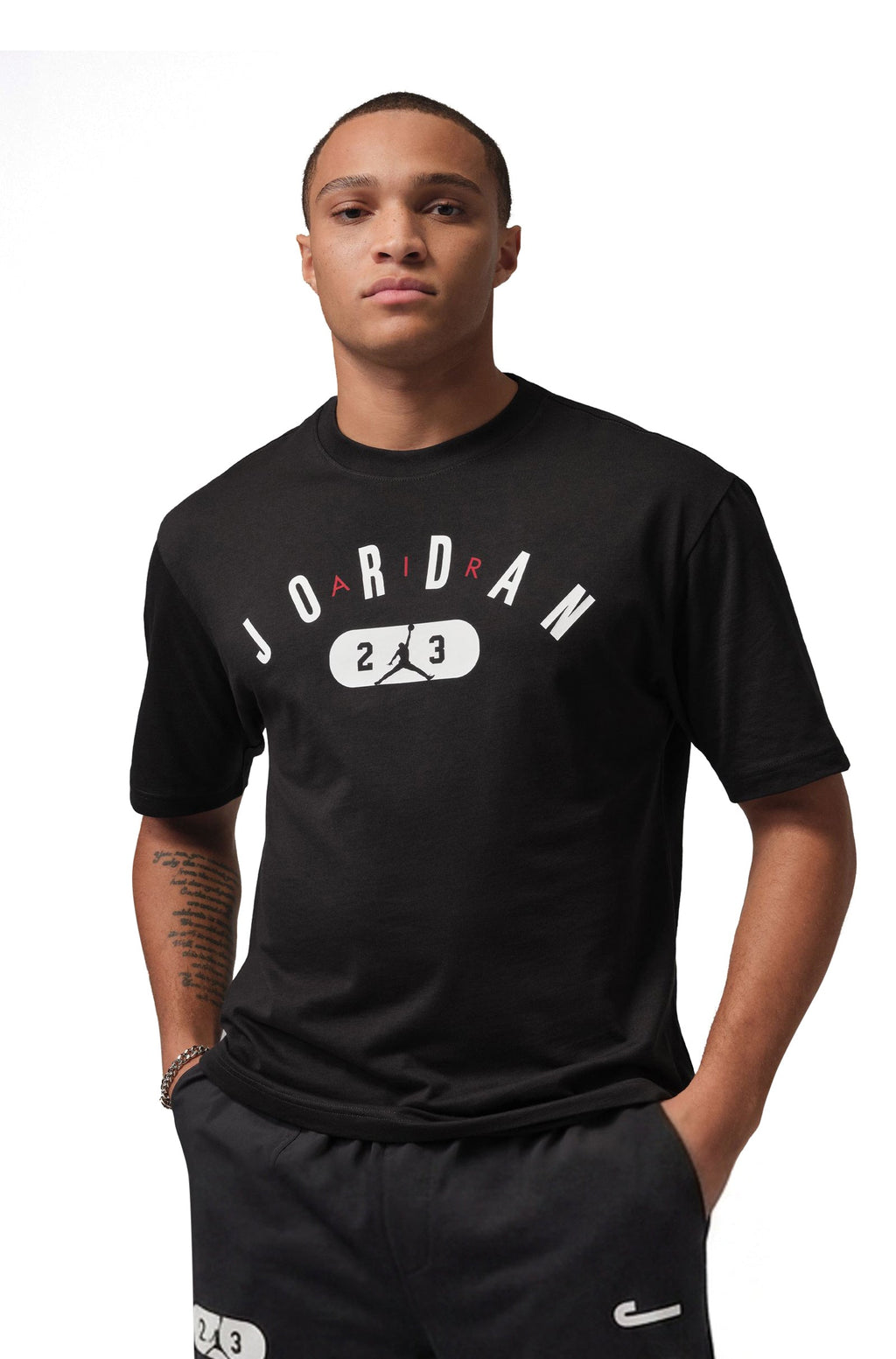 Air Jordan Mens Jordan Tee - Black/White