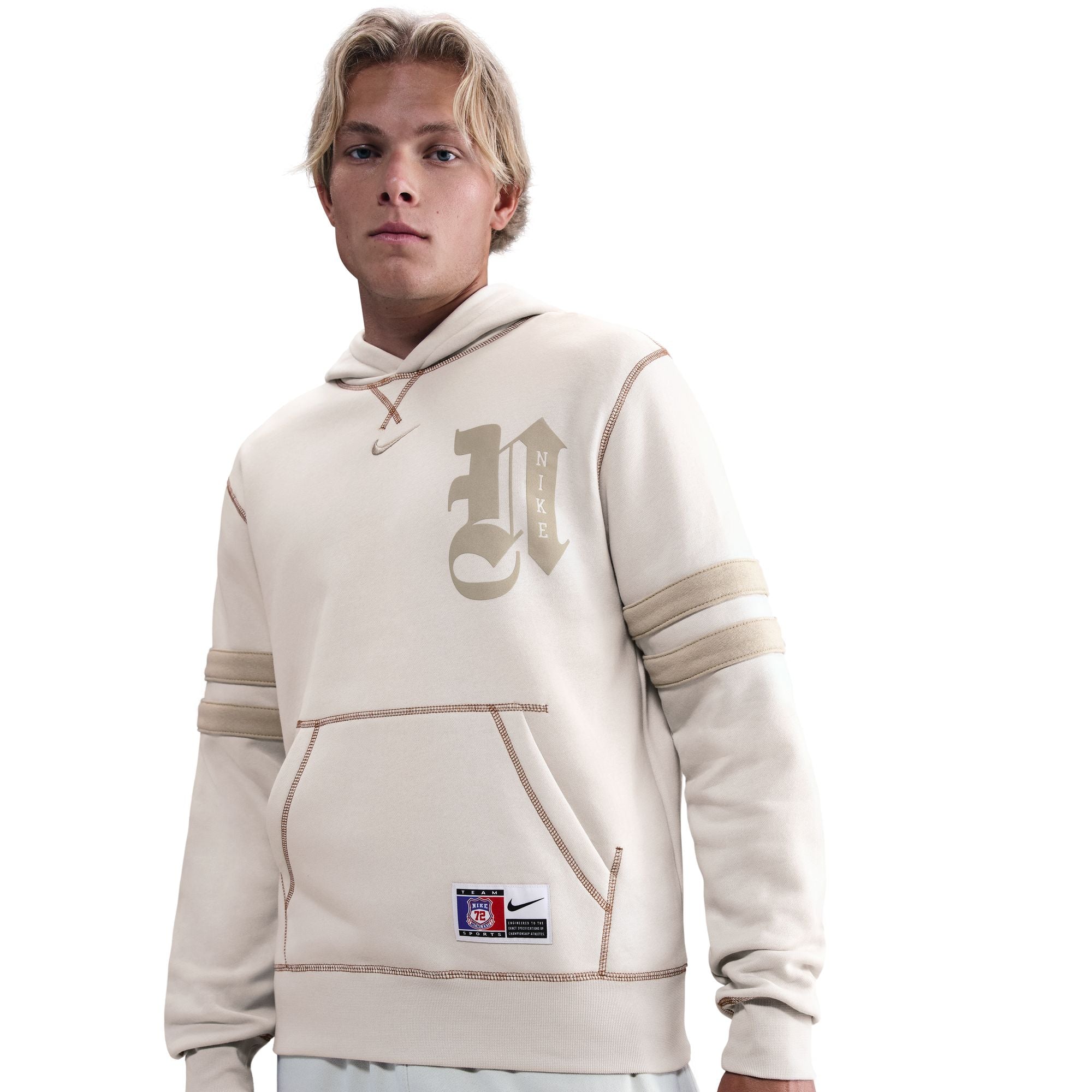 Nike Mens Nike Club Next Up Hoodie - Light Bone
