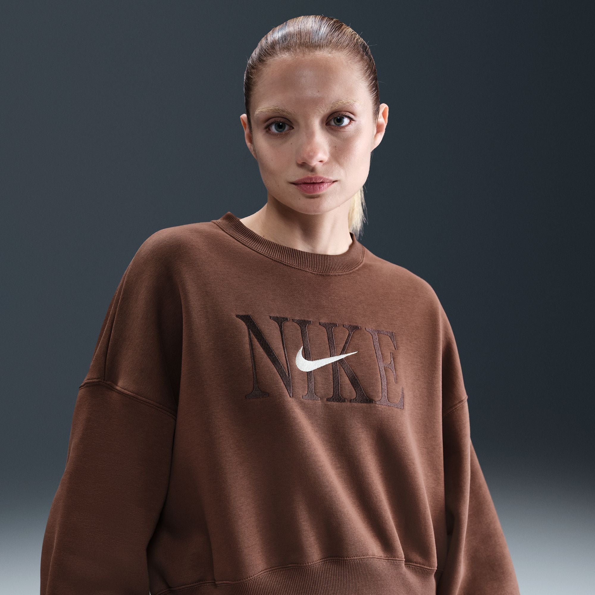 Nike Womens Sportswear Phoenix Fleece - Fauna Brown/Pale Ivory