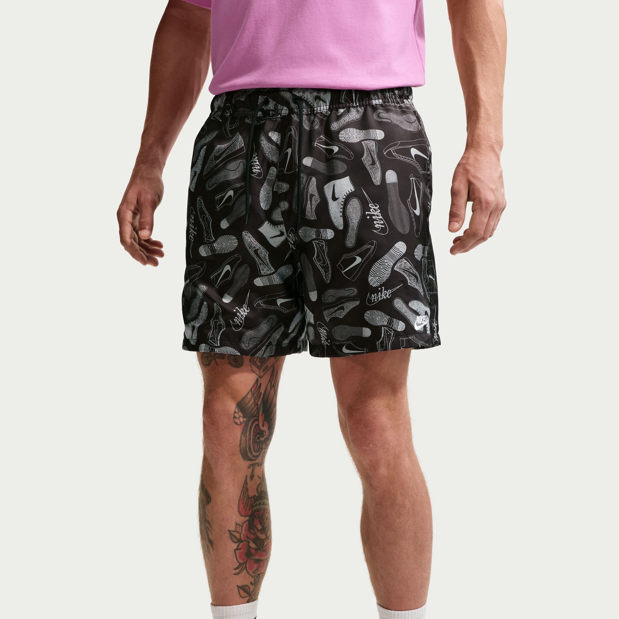 Nike Mens Sportswear Club Woven Shorts - Black/White
