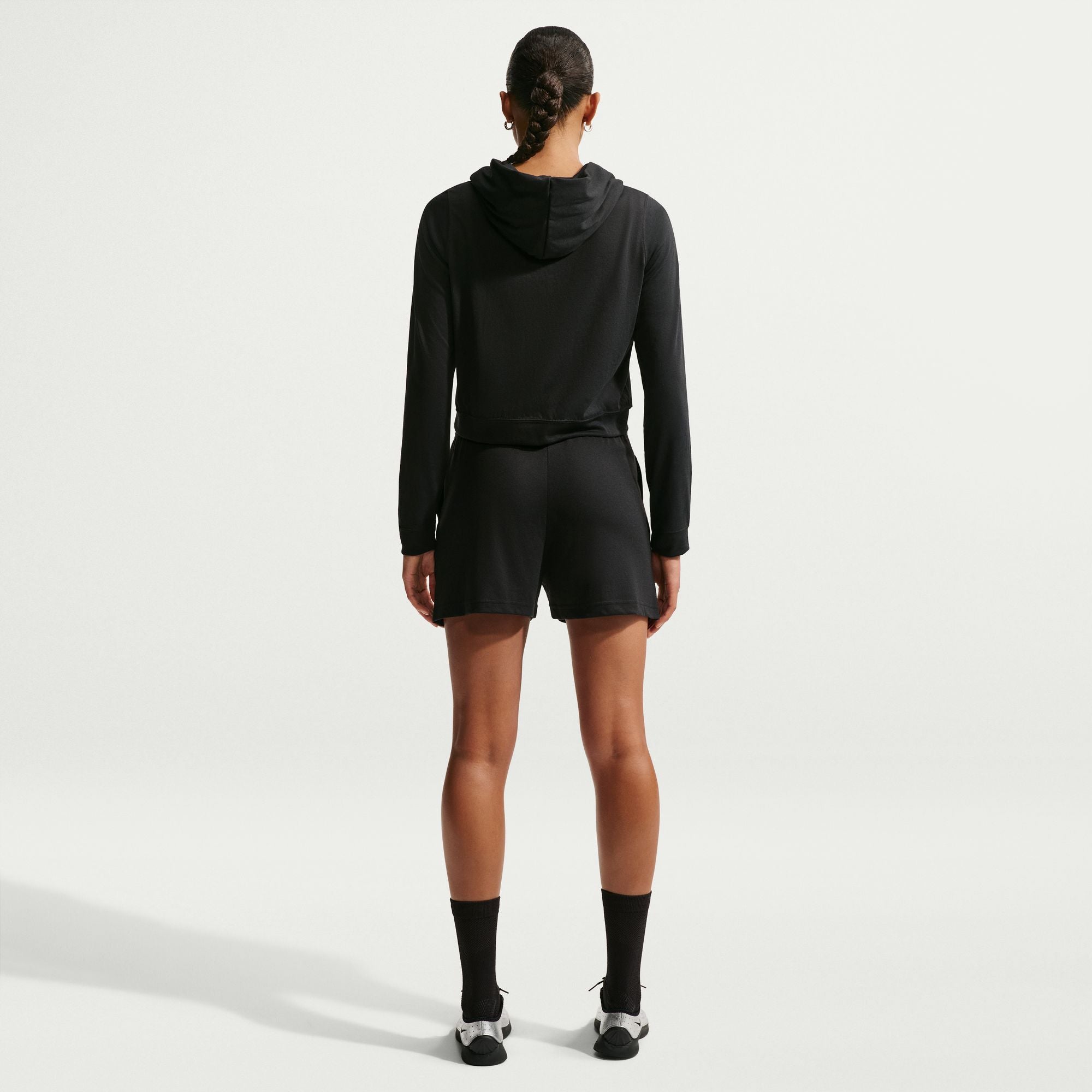 Nike Womens Sportswear Chill Knit Lightweight Hoodie - Black/Chalk