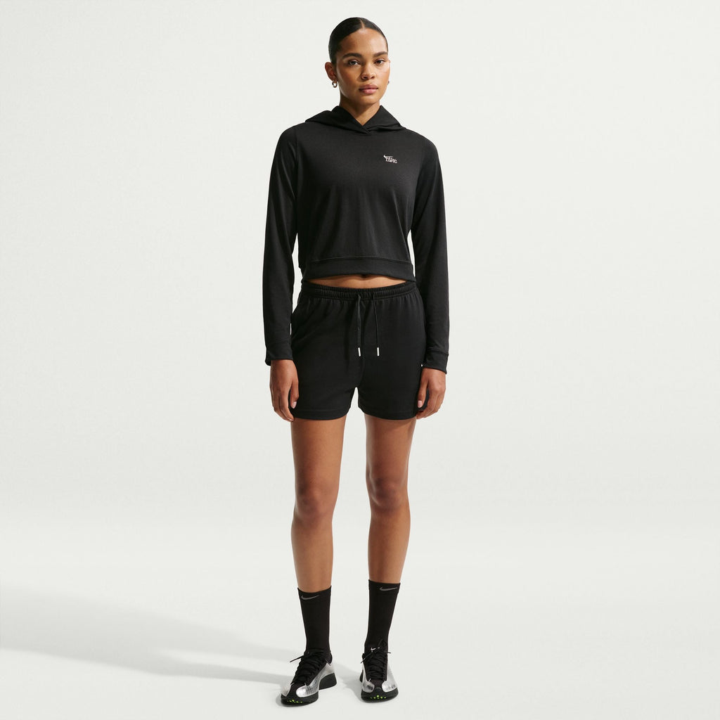 Nike Womens Sportswear Chill Knit Lightweight Hoodie - Black/Chalk