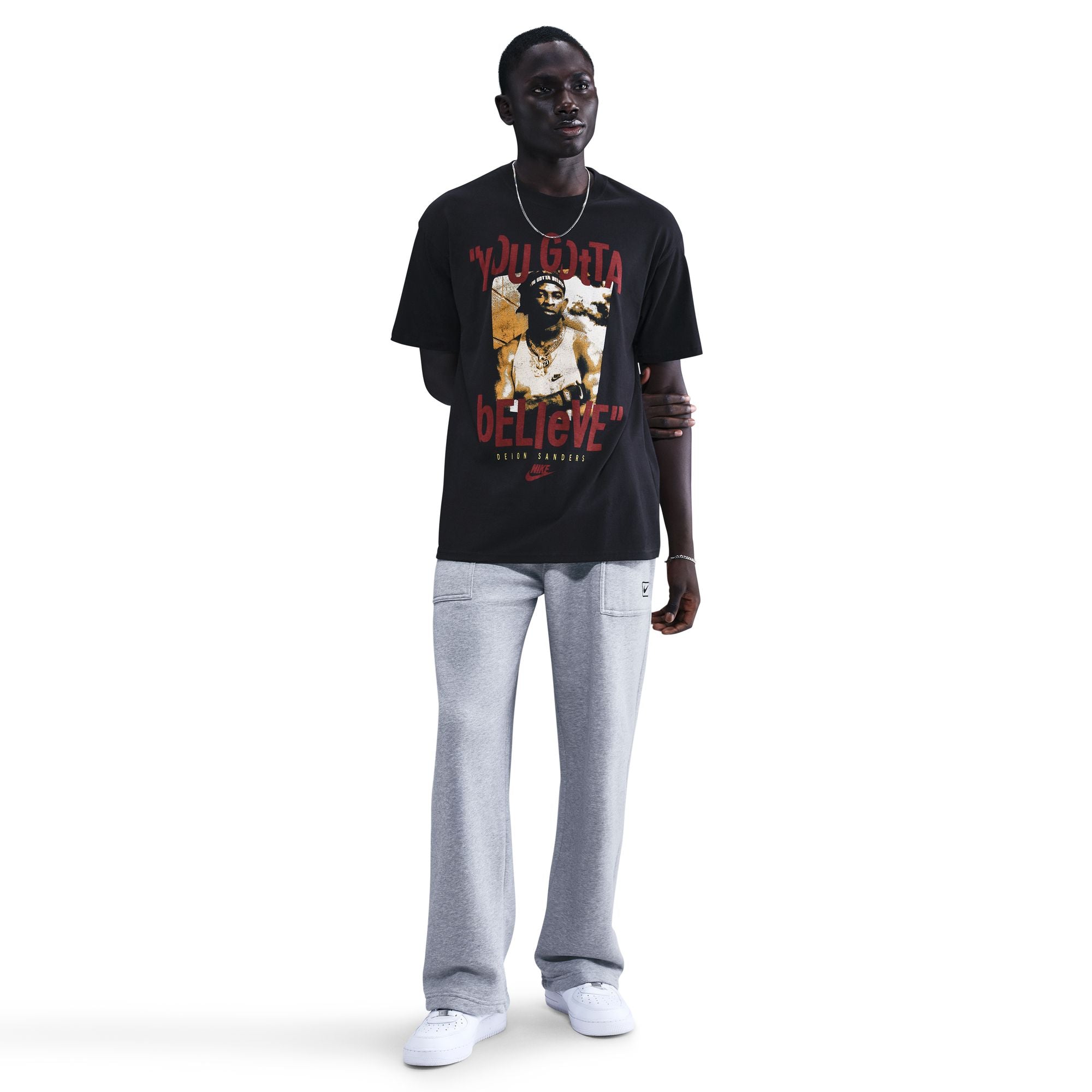 Nike Mens Deion Sanders Believe Tee - Black