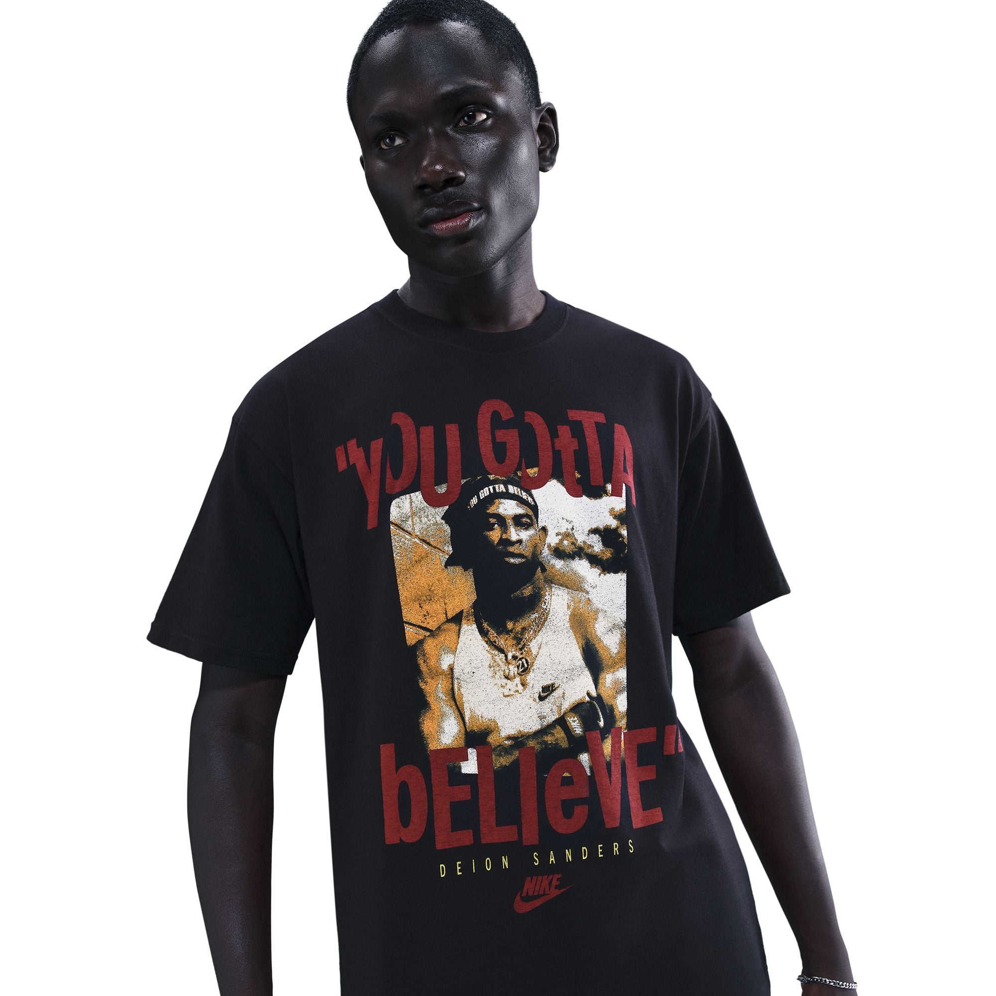 Nike Mens Deion Sanders Believe Tee - Black