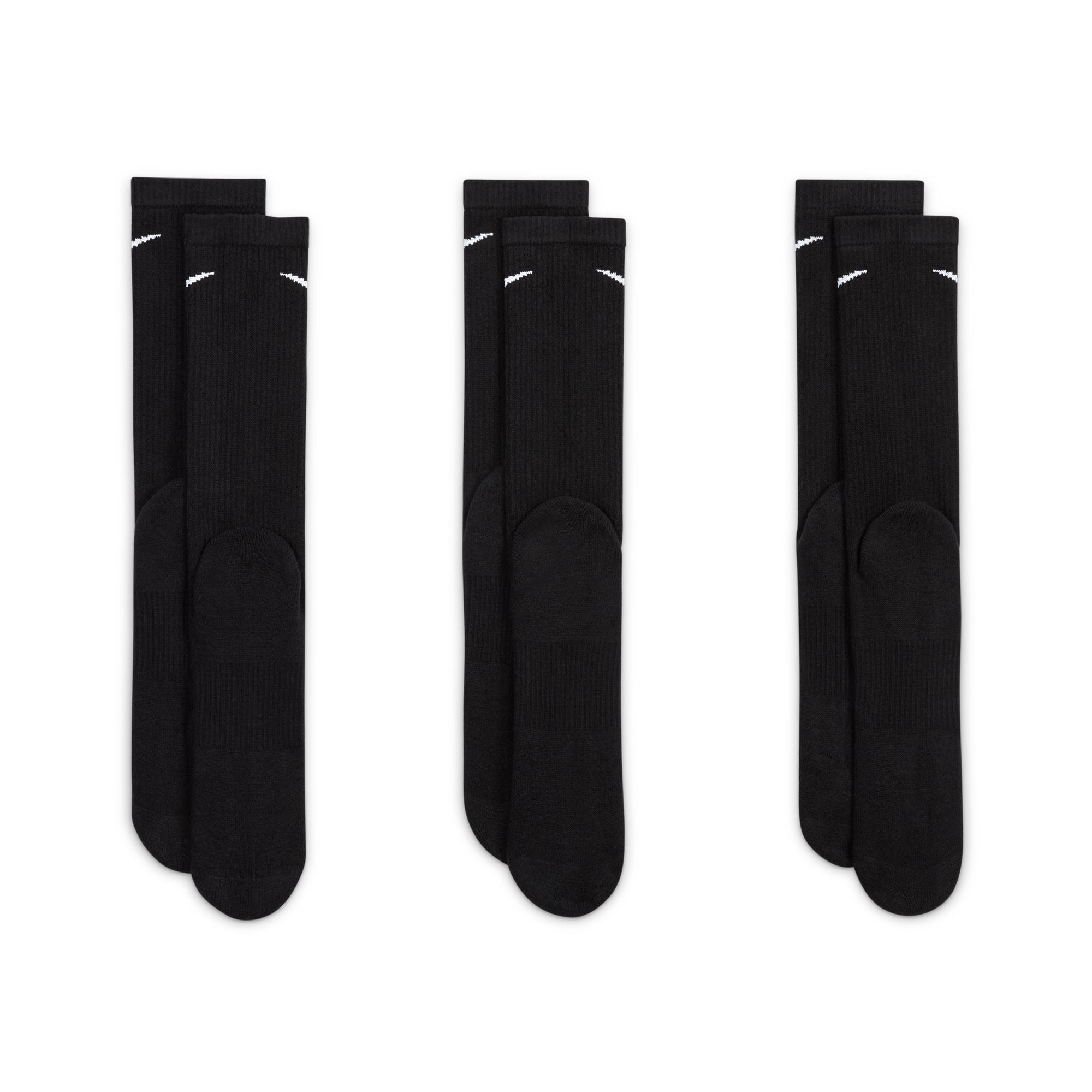 Nike 3-Pack Everyday Plus Cushioned Socks - Black