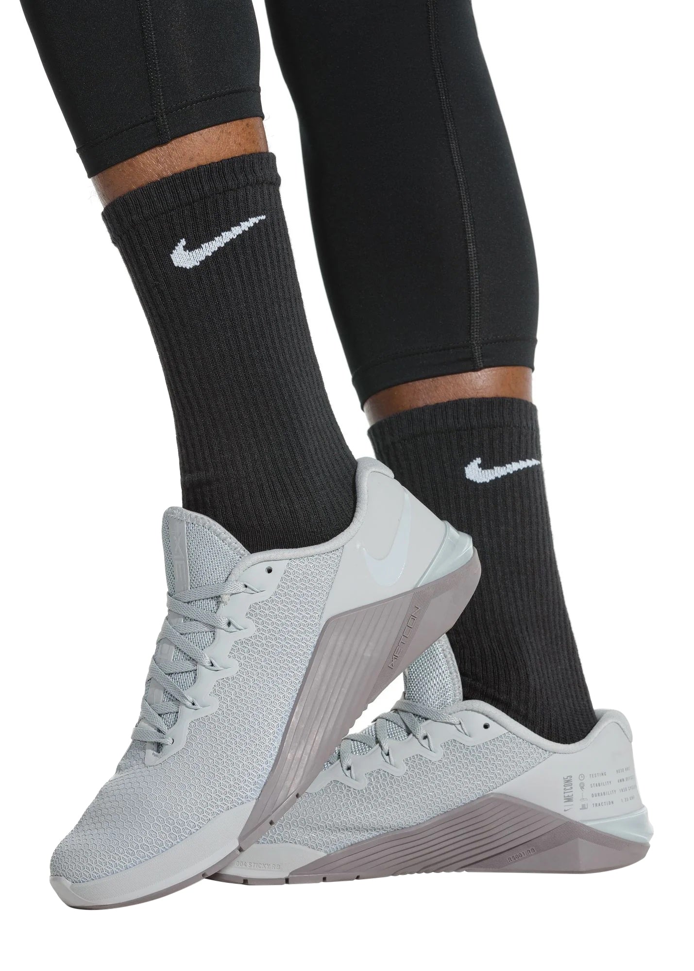 Nike Dri-Fit 6-Pack Cushioned Crew Socks - Black