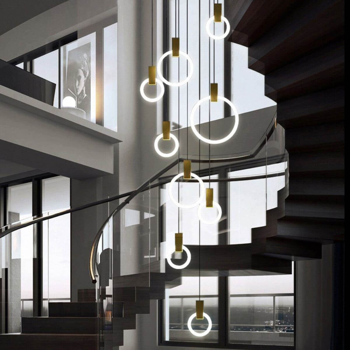 Acrylic Ring Chandelier