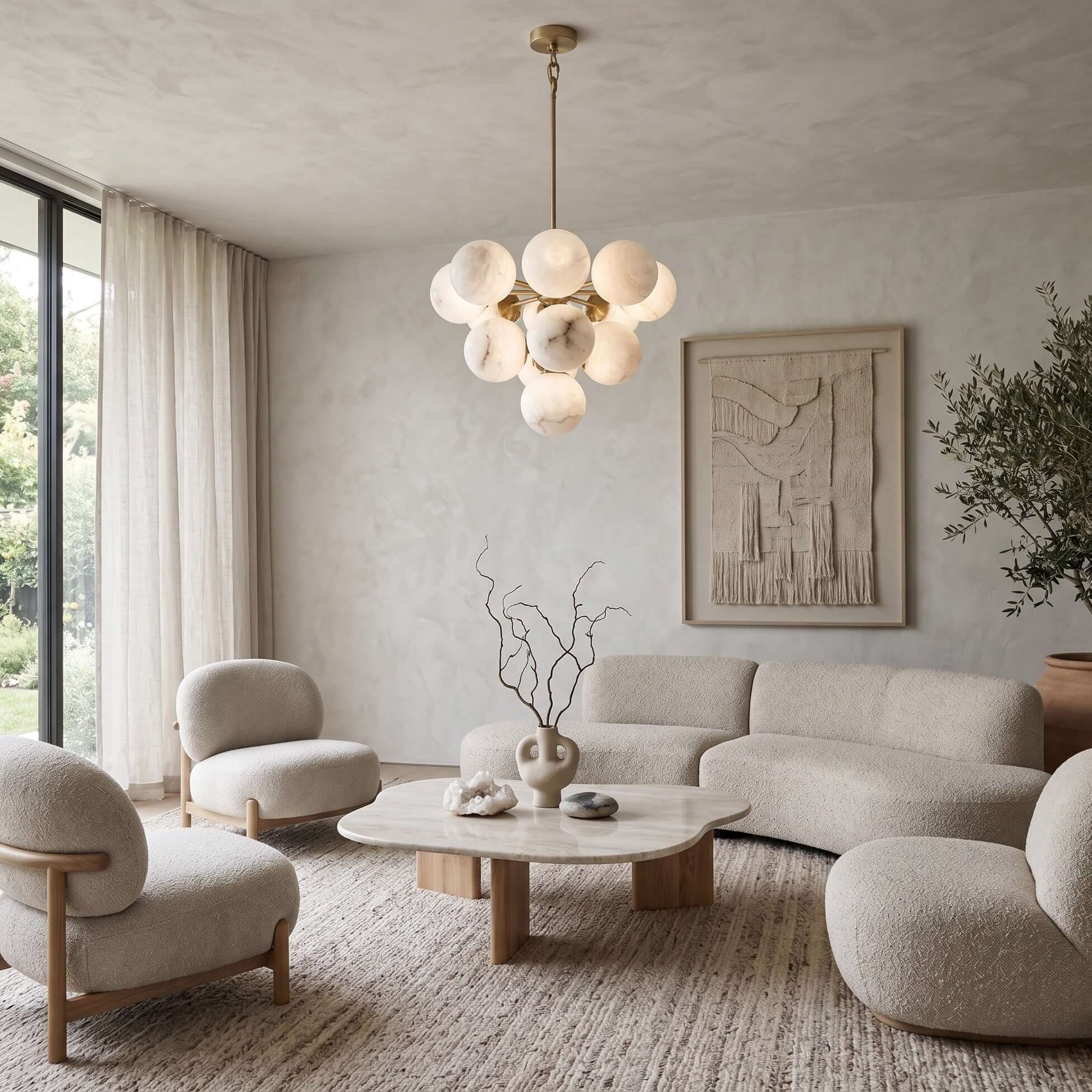 Alabaster Global Pendant Light
