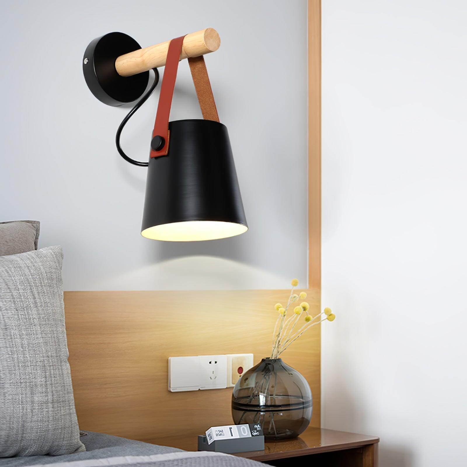 Wooden Stake Wall Light