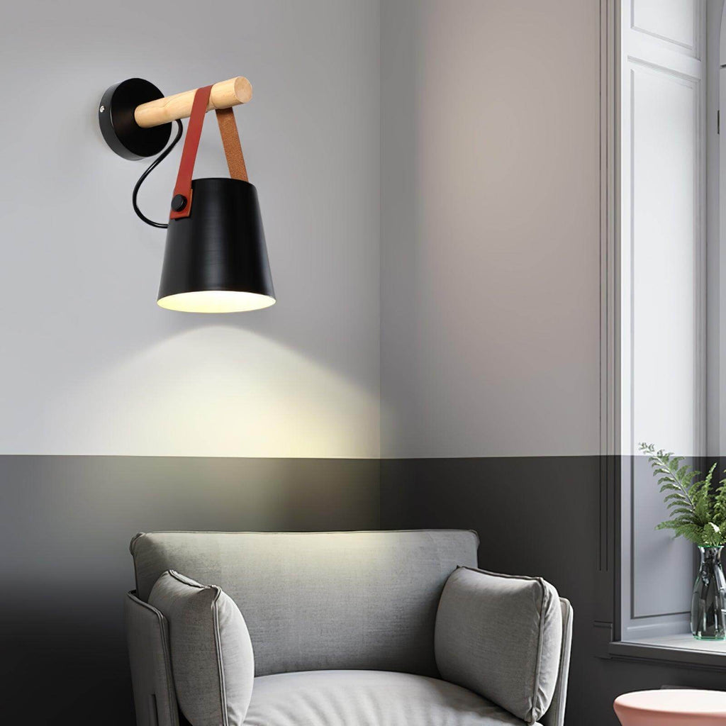 Wooden Stake Wall Light