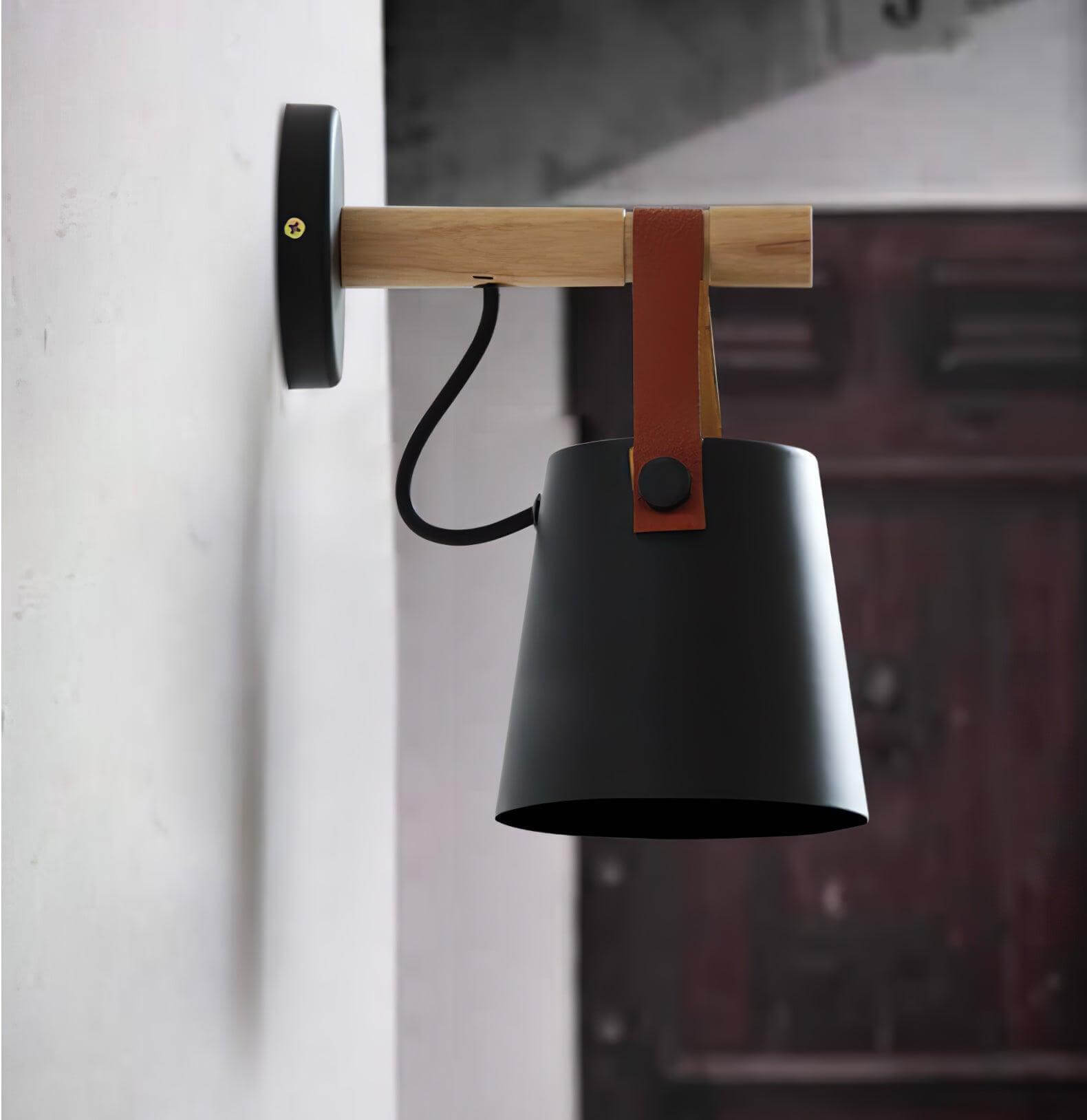 Wooden Stake Wall Light