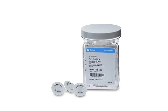 Whatman 6750-2502 25mm Dia, Puradisc, Non-Sterile, 0.2 micrometer Pore Size, Nylon, 50/pk (PN:6750-2502)