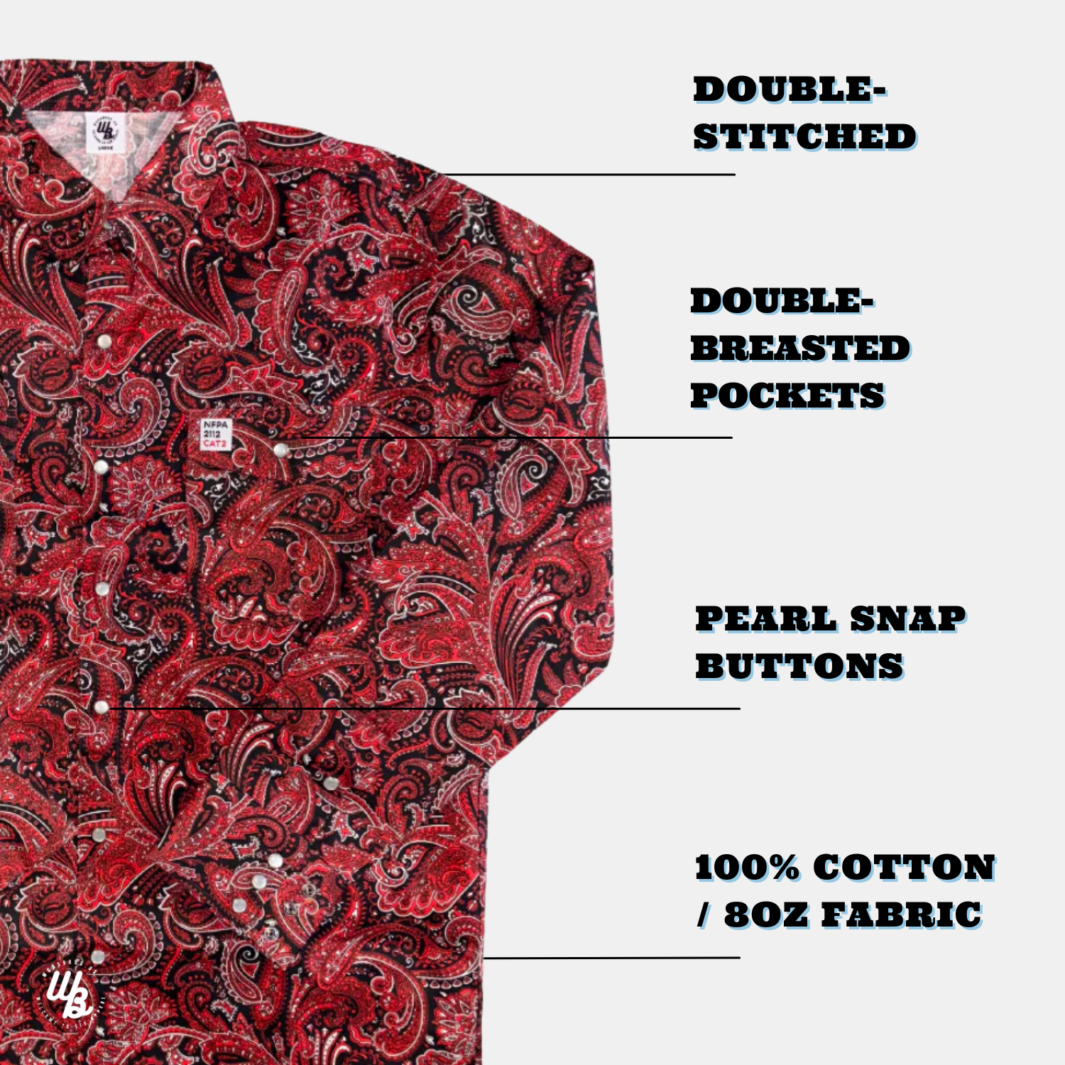 WoahBros Red Paisley FR