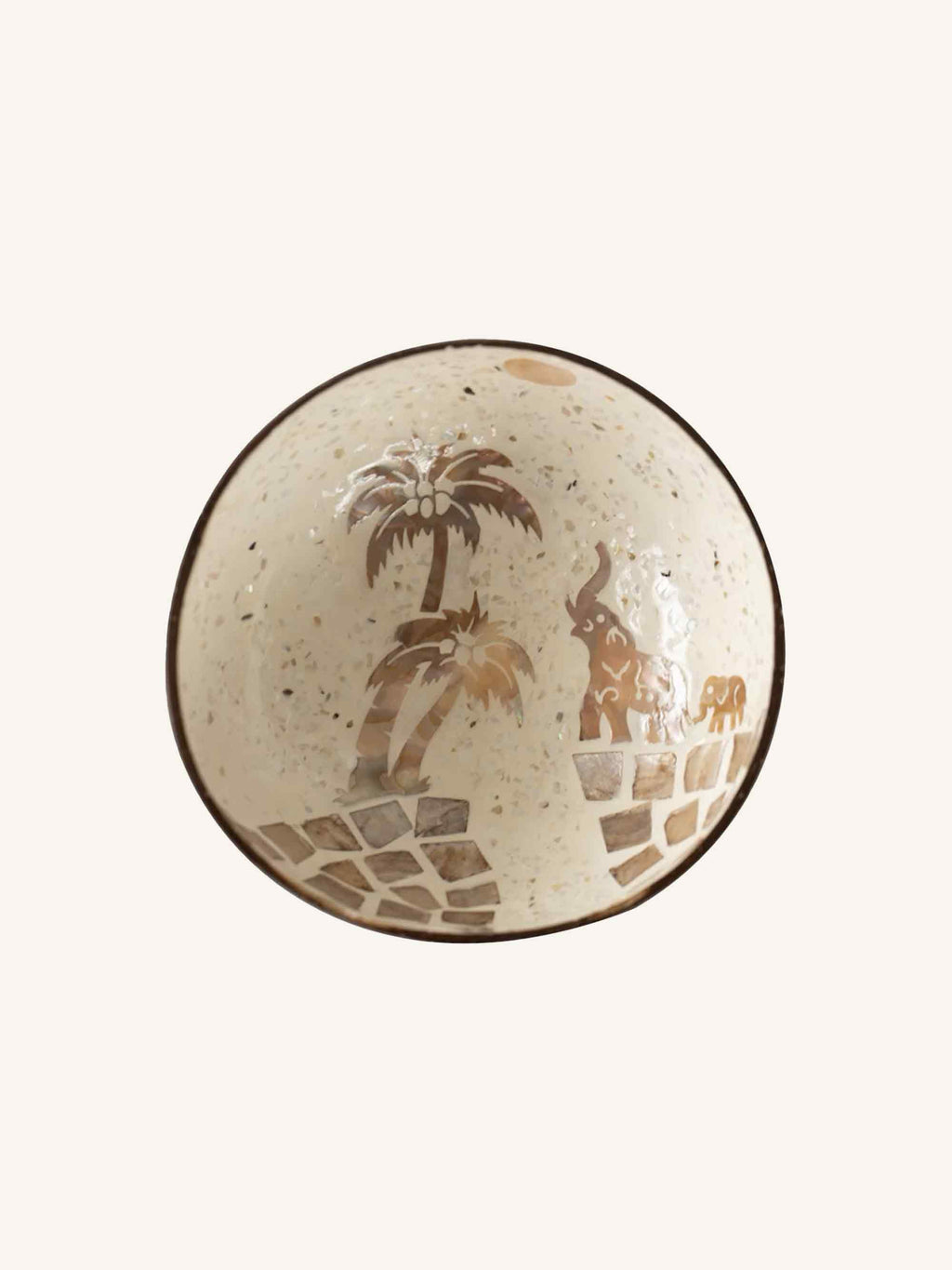 HANDMADE NATURAL SHELL COCONUT BOWL DECOR