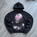 Brit Black Hoodie Cropped 400GSM Streetwear Graphic Y2K Unisex Cotton