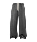 CHARCOAL DISTRESSED SWEATPANTS