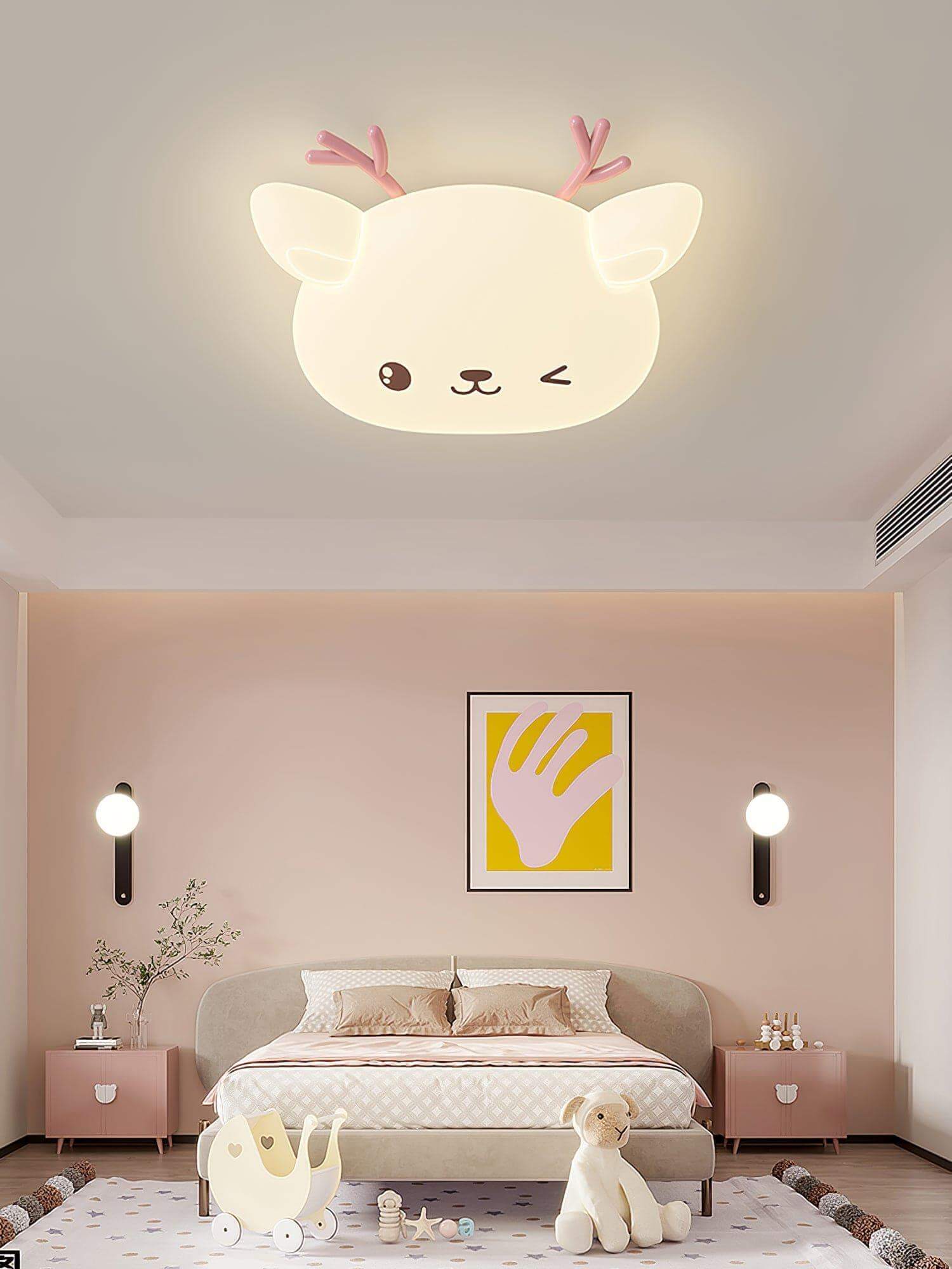 Cartoon Deer Ceiling Lamp