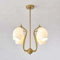 Ceramic Ribbed Chandelier