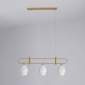 Ceramic Ribbed Linear Pendant Light