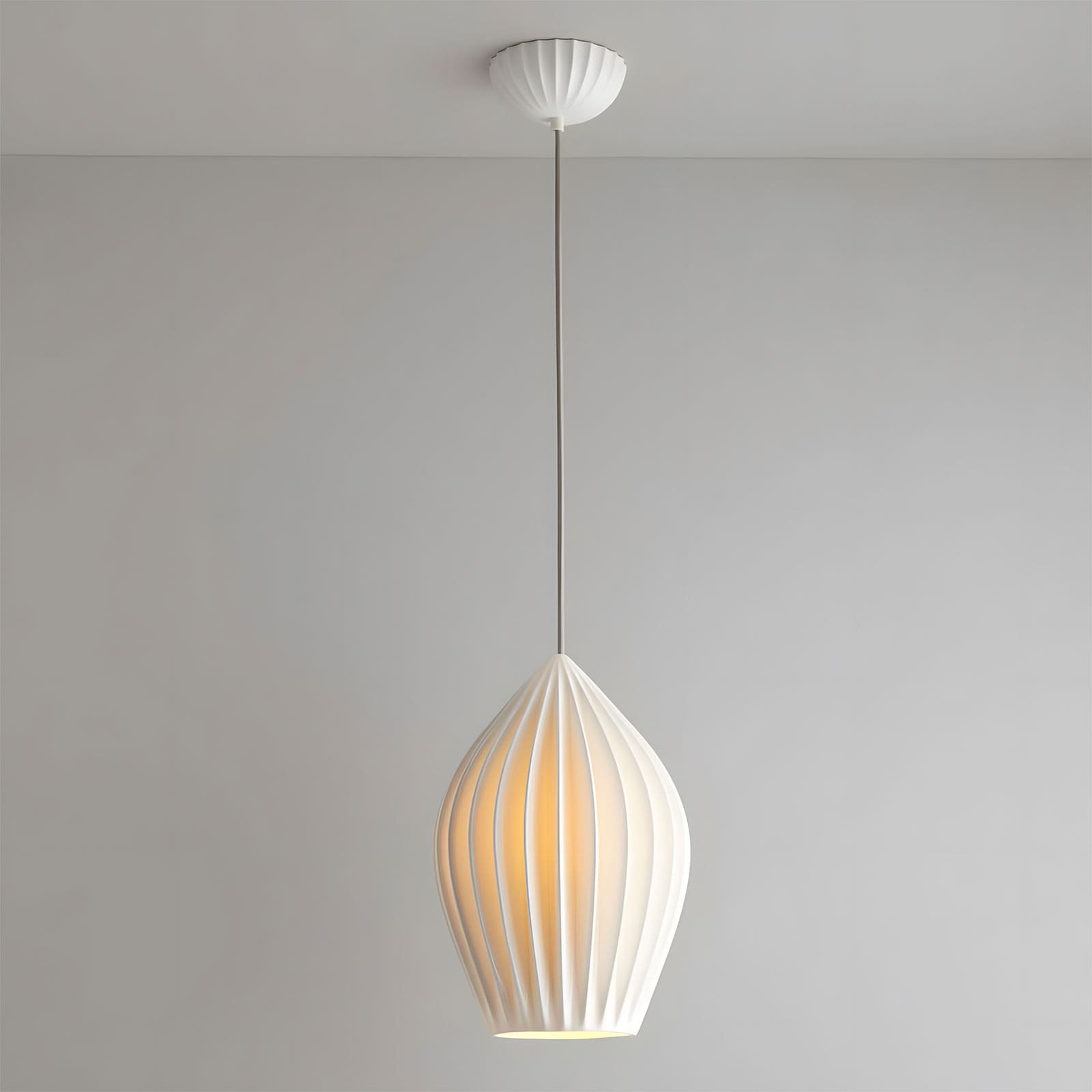 Ceramic Ribbed Pendant light