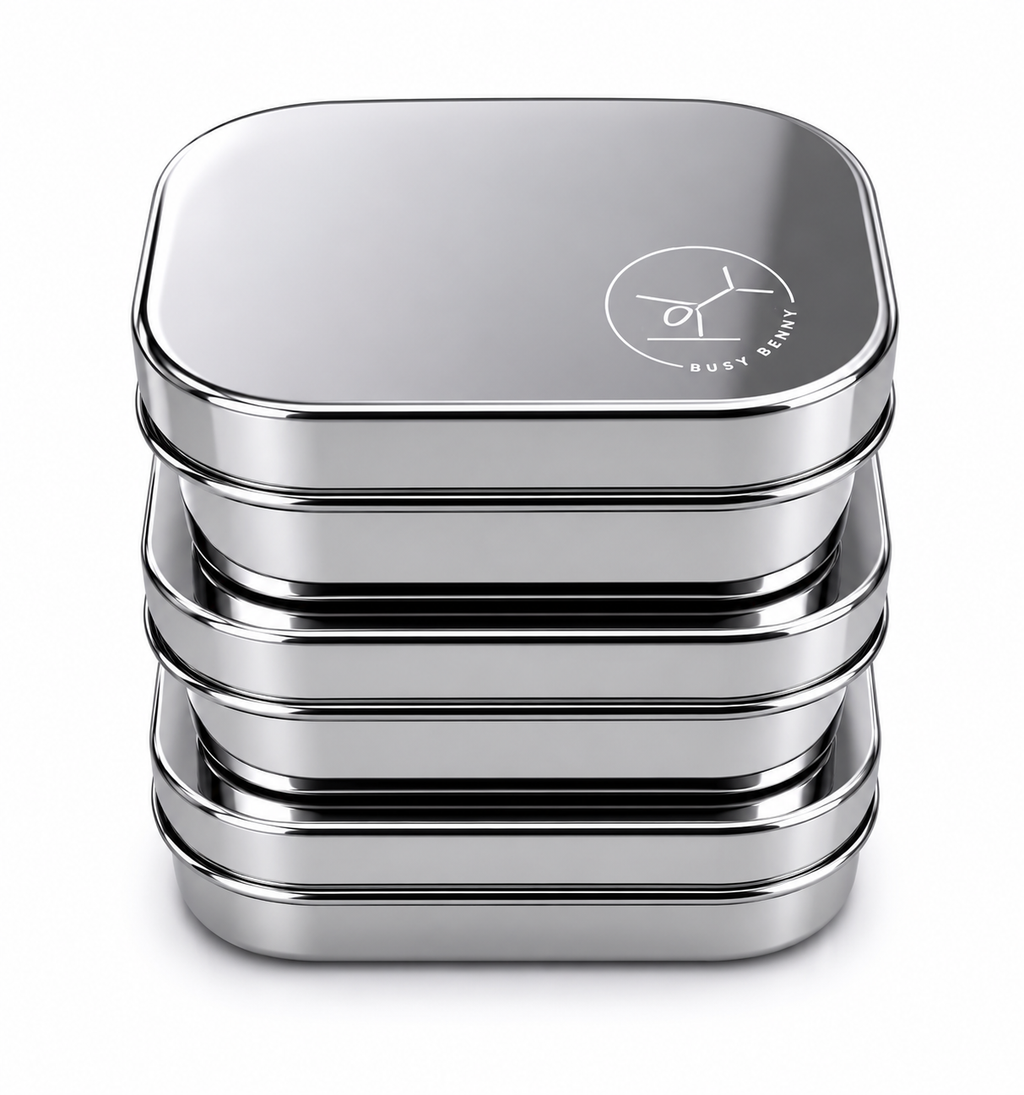 Nesting Stainless Steel Food Containers (Set of Three)