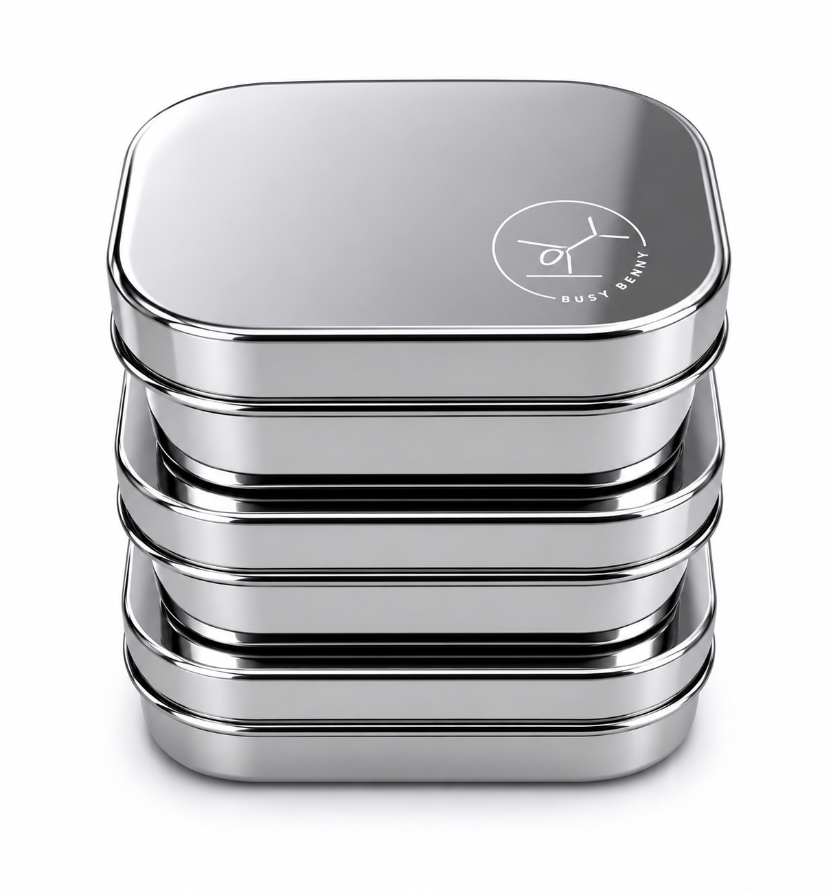 Nesting Stainless Steel Food Containers (Set of Three)
