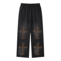 Cheetah Print Black Sunfade Loose Fit Cotton Sweatpants Cotton 350GSM DTG Print