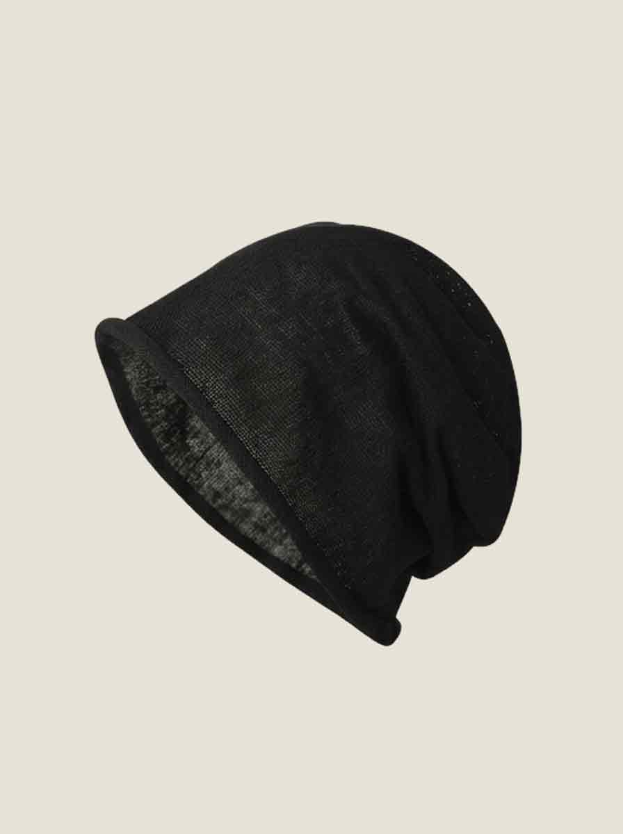 Cotton Linen Slouchy Beanie Lightweight Breathable Casual Hat