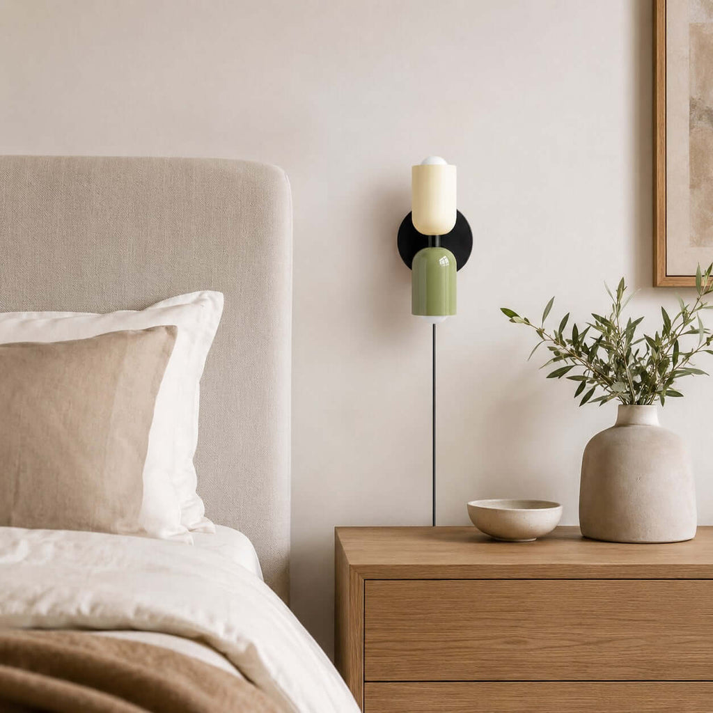 Couleur Double-Head Plug In Wall Lamp