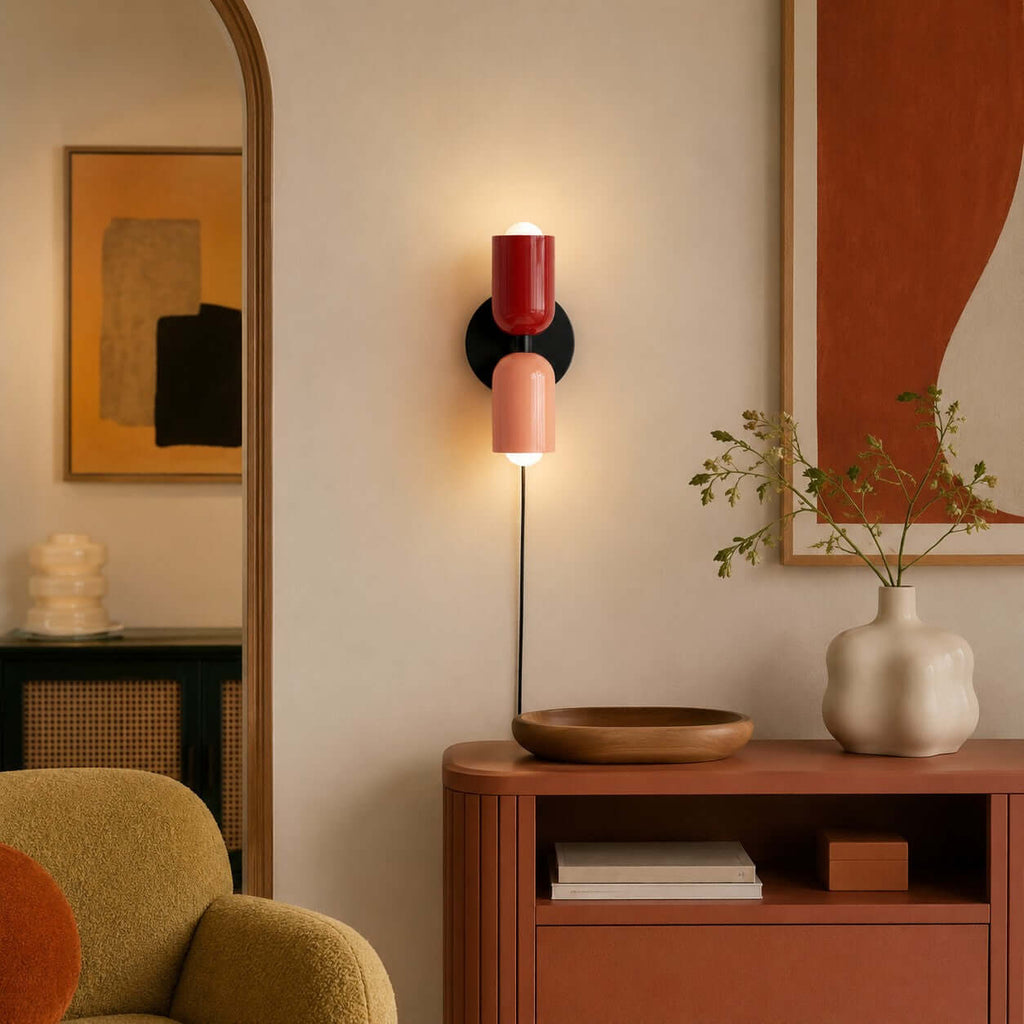 Couleur Double-Head Plug In Wall Lamp
