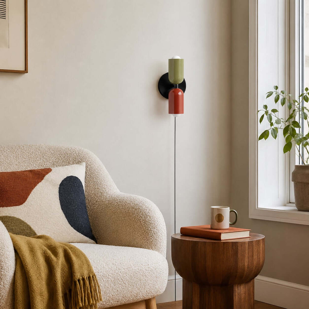 Couleur Double-Head Plug In Wall Lamp
