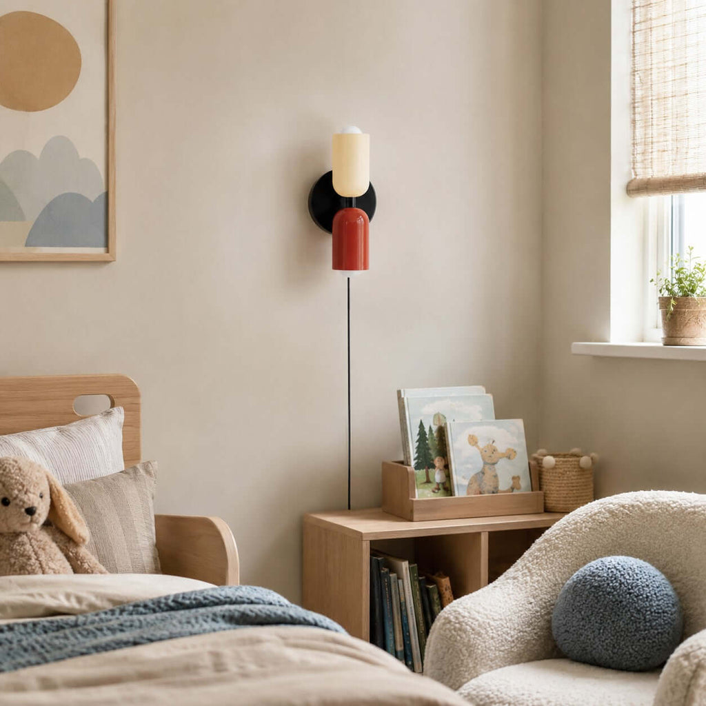 Couleur Double-Head Plug In Wall Lamp