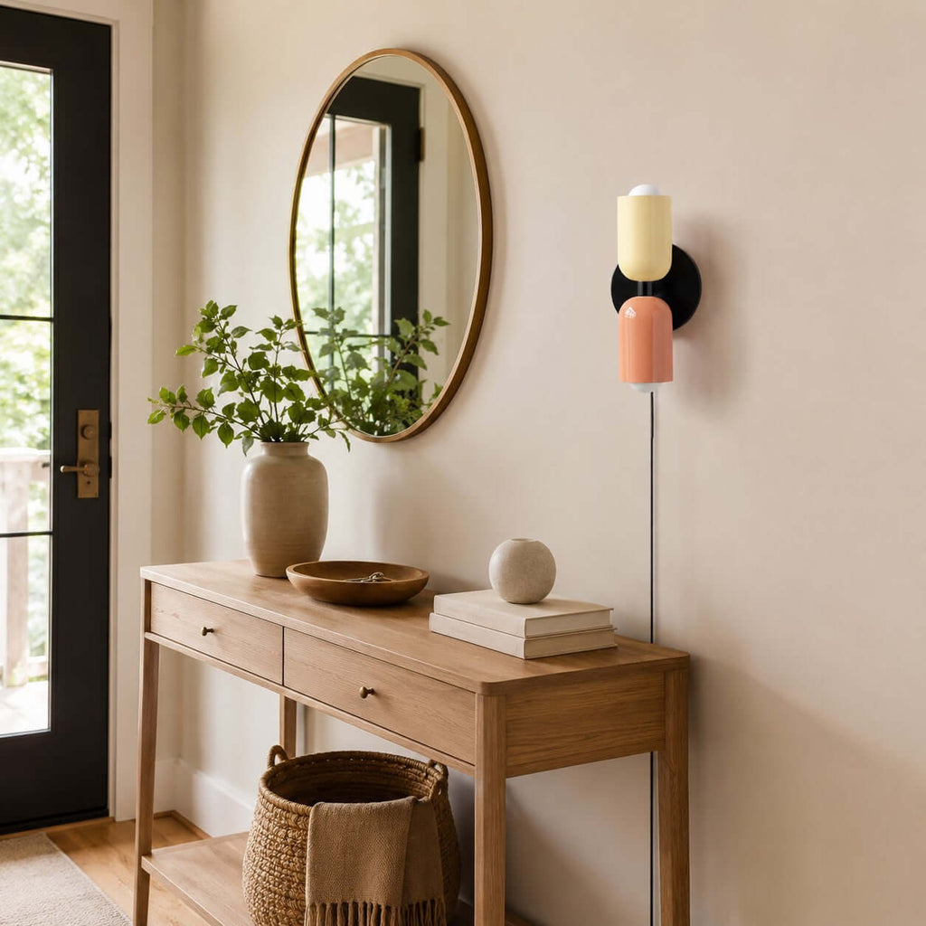 Couleur Double-Head Plug In Wall Lamp