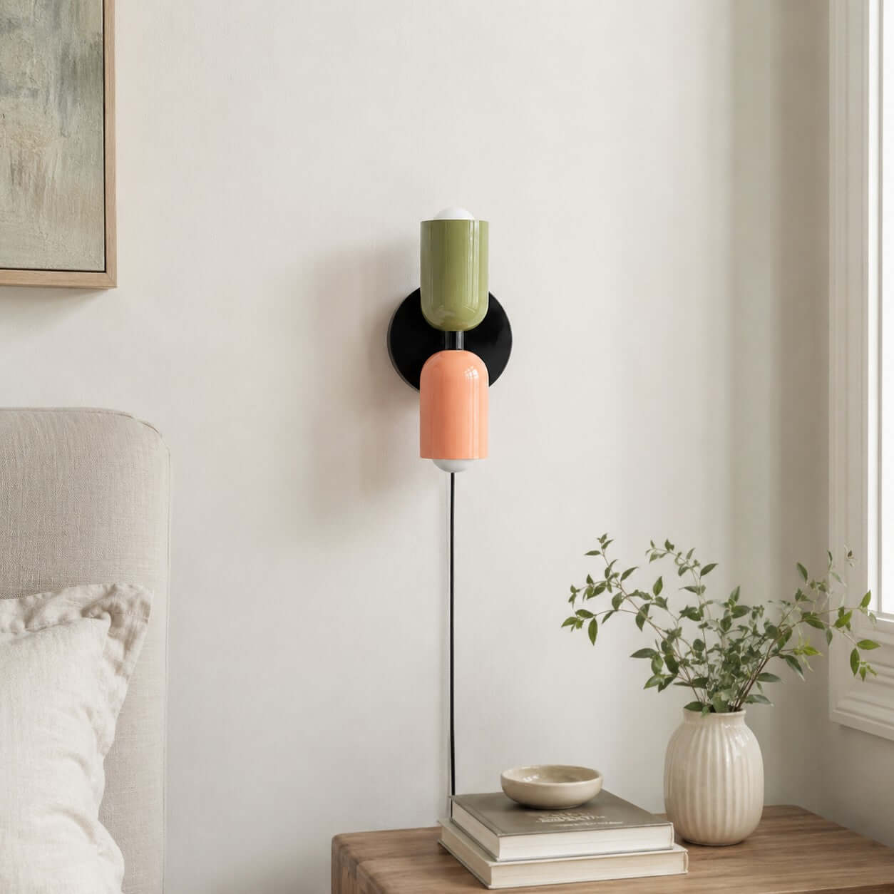 Couleur Double-Head Plug In Wall Lamp