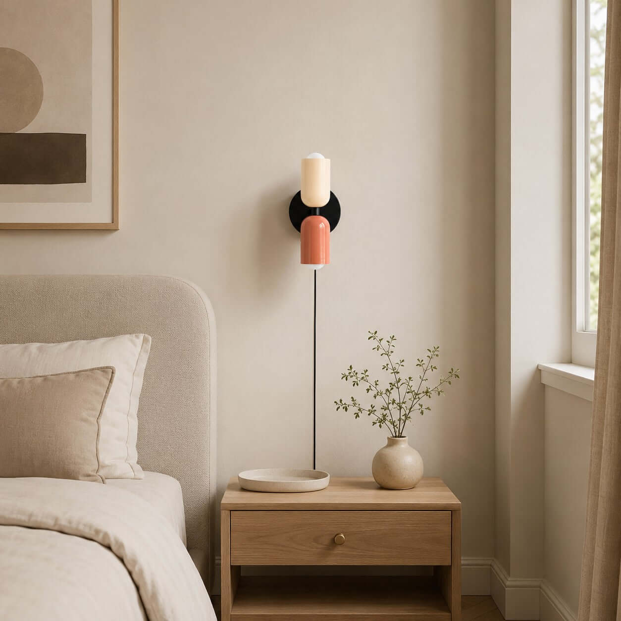 Couleur Double-Head Plug In Wall Lamp